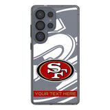 San Francisco 49ers Personalized Tilt Clear Phone Case for Samsung Galaxy