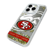 San Francisco 49ers Personalized Tilt Glitter Phone Case for Apple iPhone