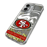 San Francisco 49ers Personalized Tilt Glitter Phone Case for Apple iPhone