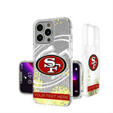 San Francisco 49ers Personalized Tilt Glitter Phone Case for Apple iPhone