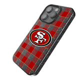 San Francisco 49ers Plaid Black Bling Phone Case for Apple iPhone