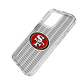 San Francisco 49ers Text Backdrop Clear Phone Case for Apple iPhone