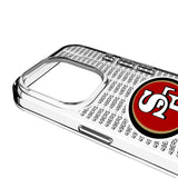 San Francisco 49ers Text Backdrop Clear Phone Case for Apple iPhone