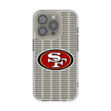 San Francisco 49ers Text Backdrop Clear Phone Case for Apple iPhone