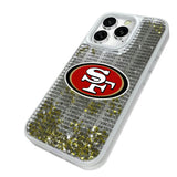 San Francisco 49ers Text Backdrop Glitter Phone Case for Apple iPhone