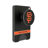 San Francisco Giants Personalized Endzone Solid PopSockets MagSafe-Compatible PopWallet+