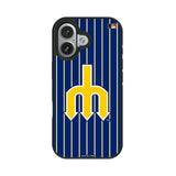 Seattle Mariners 1977-1980 - Cooperstown Collection Pinstripe Bump Phone Case for Apple iPhone