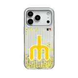 Seattle Mariners 1977-1980 - Cooperstown Collection Pinstripe Glitter Phone Case for Apple iPhone
