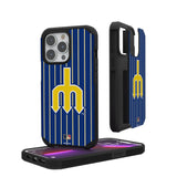 Seattle Mariners 1977-1980 - Cooperstown Collection Pinstripe Rugged Phone Case for Apple iPhone