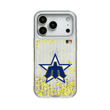 Seattle Mariners 1981-1986 - Cooperstown Collection Pinstripe Glitter Phone Case for Apple iPhone