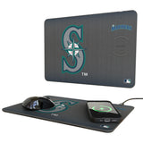 Seattle Mariners Linen 15-Watt Wireless Charger and Mouse Pad
