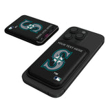 Seattle Mariners Personalized Insignia Black Magnetic Credit Card Wallet