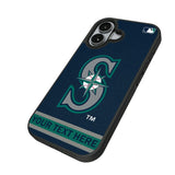 Seattle Mariners Personalized Stripe Bump Phone Case for Apple iPhone