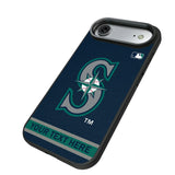 Seattle Mariners Personalized Stripe Bump Phone Case for Apple iPhone