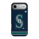 Seattle Mariners Personalized Stripe Bump Phone Case for Apple iPhone