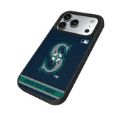 Seattle Mariners Personalized Stripe Bump Phone Case for Apple iPhone