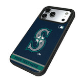 Seattle Mariners Personalized Stripe Bump Phone Case for Apple iPhone