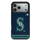 Seattle Mariners Personalized Stripe Bump Phone Case for Apple iPhone
