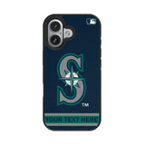 Seattle Mariners Personalized Stripe Bump Phone Case for Apple iPhone