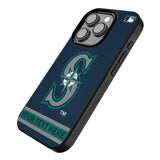 Seattle Mariners Personalized Stripe Bump Phone Case for Apple iPhone