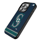 Seattle Mariners Personalized Stripe Bump Phone Case for Apple iPhone