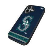 Seattle Mariners Personalized Stripe Bump Phone Case for Apple iPhone