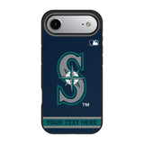Seattle Mariners Personalized Stripe Bump Phone Case for Apple iPhone