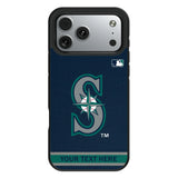 Seattle Mariners Personalized Stripe Bump Phone Case for Apple iPhone
