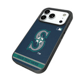 Seattle Mariners Personalized Stripe Bump Phone Case for Apple iPhone