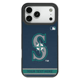 Seattle Mariners Personalized Stripe Bump Phone Case for Apple iPhone