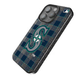 Seattle Mariners Plaid Black Bling Phone Case for Apple iPhone