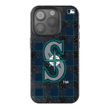 Seattle Mariners Plaid Black Bling Phone Case for Apple iPhone