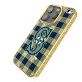 Seattle Mariners Plaid Bling Phone Case for Apple iPhone