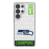Seattle Seahawks 2026 Super Bowl Clear Phone Case for Samsung Galaxy