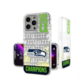 Seattle Seahawks 2026 Super Bowl Glitter Phone Case for Apple iPhone