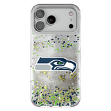 Seattle Seahawks Confetti Glitter Phone Case for Apple iPhone