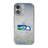 Seattle Seahawks Historic Collection Linen Glitter Phone Case for Apple iPhone