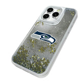 Seattle Seahawks Linen Glitter Phone Case for Apple iPhone