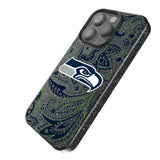 Seattle Seahawks Paisley Black Bling Phone Case for Apple iPhone