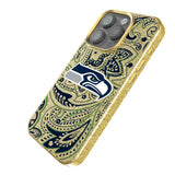 Seattle Seahawks Paisley Bling Phone Case for Apple iPhone
