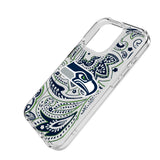 Seattle Seahawks Paisley Clear Phone Case for Apple iPhone