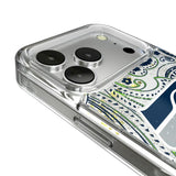 Seattle Seahawks Paisley Glitter Phone Case for Apple iPhone