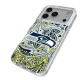 Seattle Seahawks Paisley Glitter Phone Case for Apple iPhone