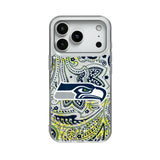 Seattle Seahawks Paisley Glitter Phone Case for Apple iPhone