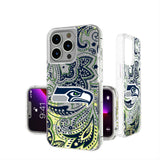 Seattle Seahawks Paisley Glitter Phone Case for Apple iPhone