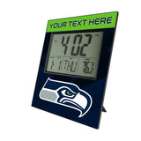 Seattle Seahawks Personalized Color Block Wall Clock
