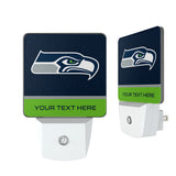 Seattle Seahawks Personalized Endzone Solid Night Light 2-Pack