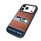 Seattle Seahawks Personalized Football Bump Phone Case for Apple iPhone