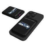 Seattle Seahawks Personalized Insignia Black Magnetic Credit Card Wallet