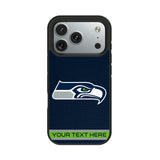 Seattle Seahawks Personalized Stripe Bump Phone Case for Apple iPhone